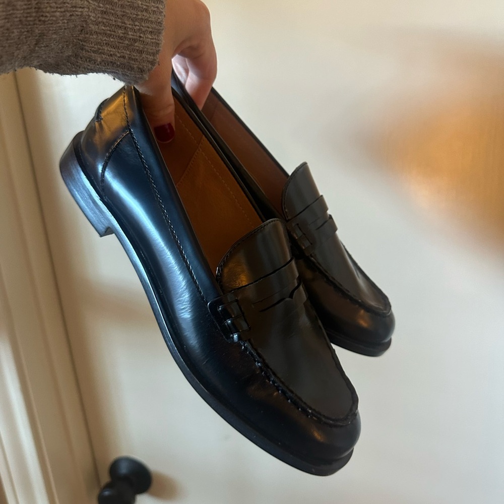 Madewell black penny loafers never worn